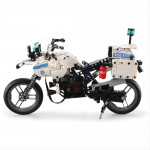 Motocykel Polícia - stavebnica Bielo-čierna